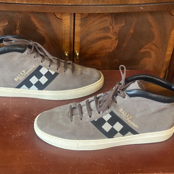 Bally Vita Parcours Suede Checked Skater Sneakers - Picture 6 of 8